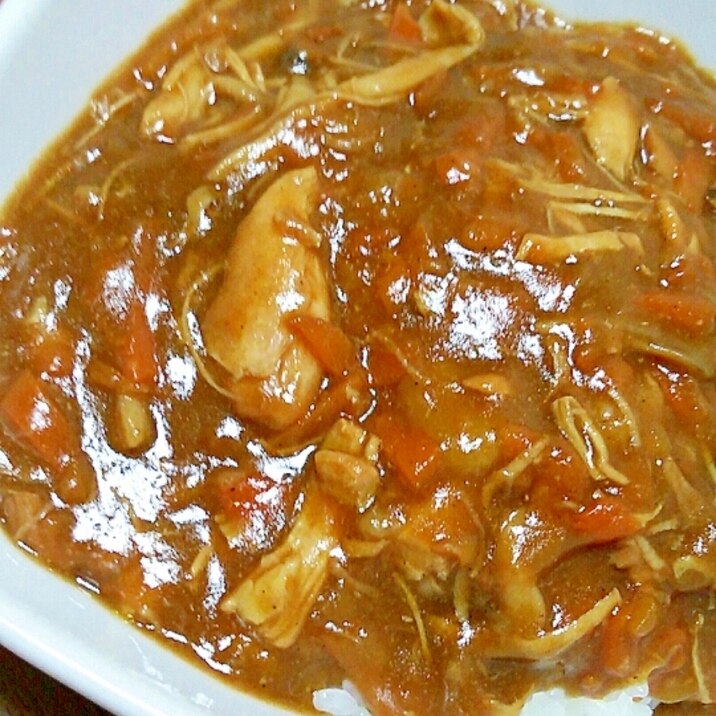 きのこと切り干し人参の和風チキンカレー